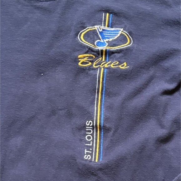 St. Louis Blues NHL Hockey Long Sleeve T-Shirt-blue-Large-GUC - Picture 2 of 5